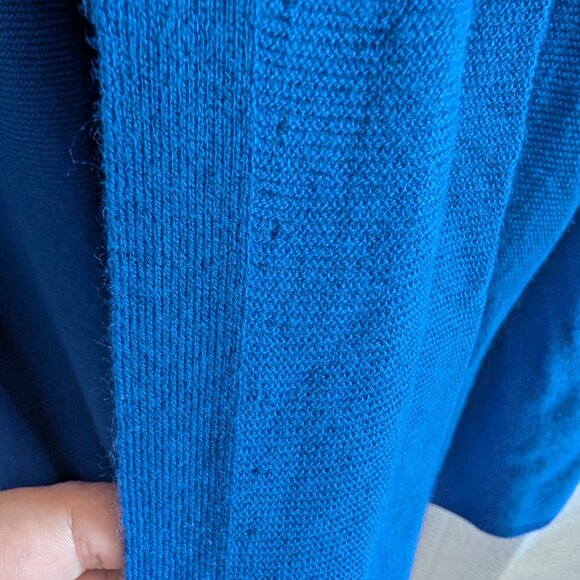Talbots No-Close Cardigan Royal Blue Size L Classic Open Cardigan Duster - Picture 10 of 15